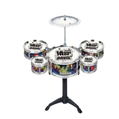 Superhero Jazz Drum Set For Kids Playset Drum Set Musical Instrument Educational Toy Mainan Kanak